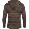 imageCOOFANDY Mens Knitted Hoodies Pullover Casual Long Sleeve Turtleneck SweatersCoffee