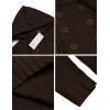 imageCOOFANDY Mens Knitted Hoodies Pullover Casual Long Sleeve Turtleneck SweatersDark Brown
