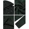 imageCOOFANDY Mens Knitted Hoodies Pullover Casual Long Sleeve Turtleneck SweatersDeep Green