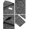 imageCOOFANDY Mens Knitted Hoodies Pullover Casual Long Sleeve Turtleneck SweatersGrey