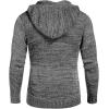 imageCOOFANDY Mens Knitted Hoodies Pullover Casual Long Sleeve Turtleneck SweatersGrey
