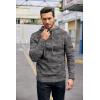 imageCOOFANDY Mens Knitted Hoodies Pullover Casual Long Sleeve Turtleneck SweatersGrey