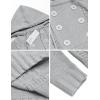 imageCOOFANDY Mens Knitted Hoodies Pullover Casual Long Sleeve Turtleneck SweatersLight Gray