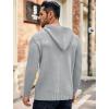 imageCOOFANDY Mens Knitted Hoodies Pullover Casual Long Sleeve Turtleneck SweatersLight Gray