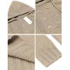 imageCOOFANDY Mens Knitted Hoodies Pullover Casual Long Sleeve Turtleneck SweatersLight Khaki