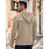 imageCOOFANDY Mens Knitted Hoodies Pullover Casual Long Sleeve Turtleneck SweatersLight Khaki