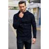 imageCOOFANDY Mens Knitted Hoodies Pullover Casual Long Sleeve Turtleneck SweatersNavy Blue
