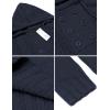 imageCOOFANDY Mens Knitted Hoodies Pullover Casual Long Sleeve Turtleneck SweatersNew Blue