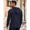 imageCOOFANDY Mens Knitted Hoodies Pullover Casual Long Sleeve Turtleneck SweatersNew Blue