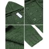 imageCOOFANDY Mens Knitted Hoodies Pullover Casual Long Sleeve Turtleneck SweatersNew Green