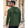 imageCOOFANDY Mens Knitted Hoodies Pullover Casual Long Sleeve Turtleneck SweatersNew Green