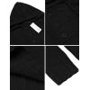 imageCOOFANDY Mens Knitted Hoodies Pullover Casual Long Sleeve Turtleneck SweatersPure Black