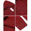 imageCOOFANDY Mens Knitted Hoodies Pullover Casual Long Sleeve Turtleneck SweatersRed