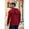 imageCOOFANDY Mens Knitted Hoodies Pullover Casual Long Sleeve Turtleneck SweatersRed