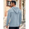 imageCOOFANDY Mens Knitted Hoodies Pullover Casual Long Sleeve Turtleneck SweatersSky Blue