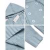 imageCOOFANDY Mens Knitted Hoodies Pullover Casual Long Sleeve Turtleneck SweatersSky Blue