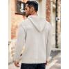 imageCOOFANDY Mens Knitted Hoodies Pullover Casual Long Sleeve Turtleneck SweatersWhite