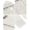 imageCOOFANDY Mens Knitted Hoodies Pullover Casual Long Sleeve Turtleneck SweatersWhite