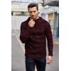 imageCOOFANDY Mens Knitted Hoodies Pullover Casual Long Sleeve Turtleneck SweatersWine Red