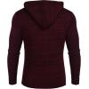 imageCOOFANDY Mens Knitted Hoodies Pullover Casual Long Sleeve Turtleneck SweatersWine Red