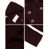 imageCOOFANDY Mens Knitted Hoodies Pullover Casual Long Sleeve Turtleneck SweatersWine Red