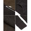 imageCOOFANDY Mens Knitted Turtleneck Pullover Shawl Collar Sweaters Slim Fit High Neck Hoodies with PocketsBrown