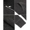 imageCOOFANDY Mens Knitted Turtleneck Pullover Shawl Collar Sweaters Slim Fit High Neck Hoodies with PocketsDark Gray