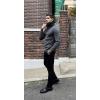 imageCOOFANDY Mens Knitted Turtleneck Pullover Shawl Collar Sweaters Slim Fit High Neck Hoodies with PocketsDark Gray