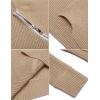 imageCOOFANDY Mens Knitted Turtleneck Pullover Shawl Collar Sweaters Slim Fit High Neck Hoodies with PocketsKhaki