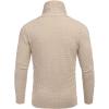 imageCOOFANDY Mens Knitted Turtleneck Sweater Long Sleeve Slim Fit Designer Shawl Collar PulloverA Apricot