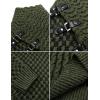 imageCOOFANDY Mens Knitted Turtleneck Sweater Long Sleeve Slim Fit Designer Shawl Collar PulloverA Army Green