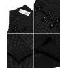 imageCOOFANDY Mens Knitted Turtleneck Sweater Long Sleeve Slim Fit Designer Shawl Collar PulloverA Black