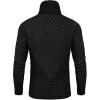 imageCOOFANDY Mens Knitted Turtleneck Sweater Long Sleeve Slim Fit Designer Shawl Collar PulloverA Black