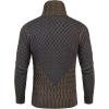 imageCOOFANDY Mens Knitted Turtleneck Sweater Long Sleeve Slim Fit Designer Shawl Collar PulloverA Brown