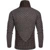 imageCOOFANDY Mens Knitted Turtleneck Sweater Long Sleeve Slim Fit Designer Shawl Collar PulloverA Dark Brown