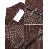 imageCOOFANDY Mens Knitted Turtleneck Sweater Long Sleeve Slim Fit Designer Shawl Collar PulloverA Dark Brown