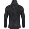 imageCOOFANDY Mens Knitted Turtleneck Sweater Long Sleeve Slim Fit Designer Shawl Collar PulloverA Dark Grey