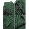 imageCOOFANDY Mens Knitted Turtleneck Sweater Long Sleeve Slim Fit Designer Shawl Collar PulloverA Green