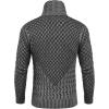 imageCOOFANDY Mens Knitted Turtleneck Sweater Long Sleeve Slim Fit Designer Shawl Collar PulloverA Light Grey