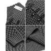 imageCOOFANDY Mens Knitted Turtleneck Sweater Long Sleeve Slim Fit Designer Shawl Collar PulloverA Light Grey