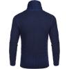 imageCOOFANDY Mens Knitted Turtleneck Sweater Long Sleeve Slim Fit Designer Shawl Collar PulloverA Navy Blue
