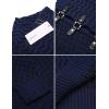 imageCOOFANDY Mens Knitted Turtleneck Sweater Long Sleeve Slim Fit Designer Shawl Collar PulloverA Navy Blue
