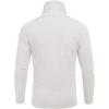 imageCOOFANDY Mens Knitted Turtleneck Sweater Long Sleeve Slim Fit Designer Shawl Collar PulloverA Pure White