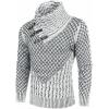 imageCOOFANDY Mens Knitted Turtleneck Sweater Long Sleeve Slim Fit Designer Shawl Collar PulloverA White