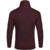 imageCOOFANDY Mens Knitted Turtleneck Sweater Long Sleeve Slim Fit Designer Shawl Collar PulloverA Wine Red