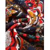 imageCOOFANDY Mens Lightweight Kimono Robe Jacket Printed Japanese Style Bathrobes Casual Open Front Long Cardigan Coat OutwearBlue Red Ethnic Style