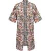 imageCOOFANDY Mens Lightweight Kimono Robe Jacket Printed Japanese Style Bathrobes Casual Open Front Long Cardigan Coat OutwearWhitepaisley Print