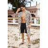 imageCOOFANDY Mens Lightweight Kimono Robe Jacket Printed Japanese Style Bathrobes Casual Open Front Long Cardigan Coat OutwearWhitepaisley Print