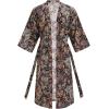 imageCOOFANDY Mens Lightweight Kimono Robe Japanese Bathrobes Open Front Long Cardigan Cloak with BeltBlackblueyellow