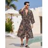 imageCOOFANDY Mens Lightweight Kimono Robe Japanese Bathrobes Open Front Long Cardigan Cloak with BeltBlackblueyellow